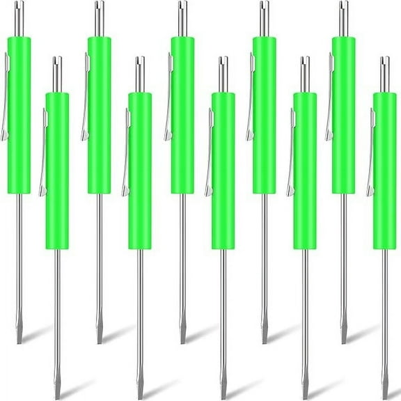 CJB 10 Pcs Pocket Screwdriver with Valve Core Removal Tools, Mini Small Dual Screwdriver Set with Clip for Mechanics Electricians Electronic Technician Kit Assembler