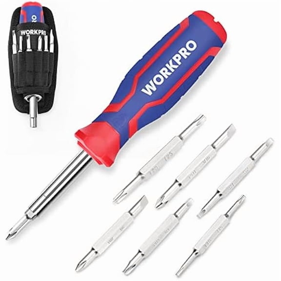 CJB 15-in-1 Multi-bit Screwdriver Set Tool All in One, Portable Multi-purpose Screw-driver, Slotted/Philips/Torx/Square