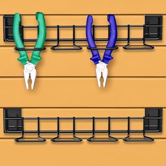 CJB 2 Pcs Slatwall Screwdriver Holders Slatwall Plier Holders Screw Driver Holders Organizers Slatwall Hooks and Hangers Accessories for Clothing Home Garage Shop Retail Display (Plier Style)