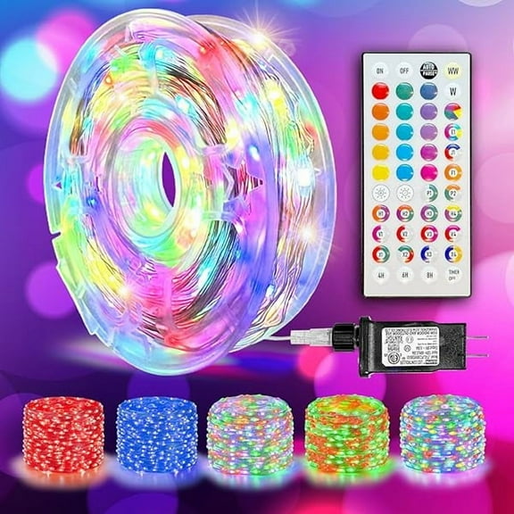 CJB 200LED 66FT Led Fairy Lights Plug in, Color Changing Fairy Lights with Remote, 9 Modes Led String Lights Indoor Dimmable, Fairy String Lights for Girls Bedroom Dorm Classroom Christmas Decor