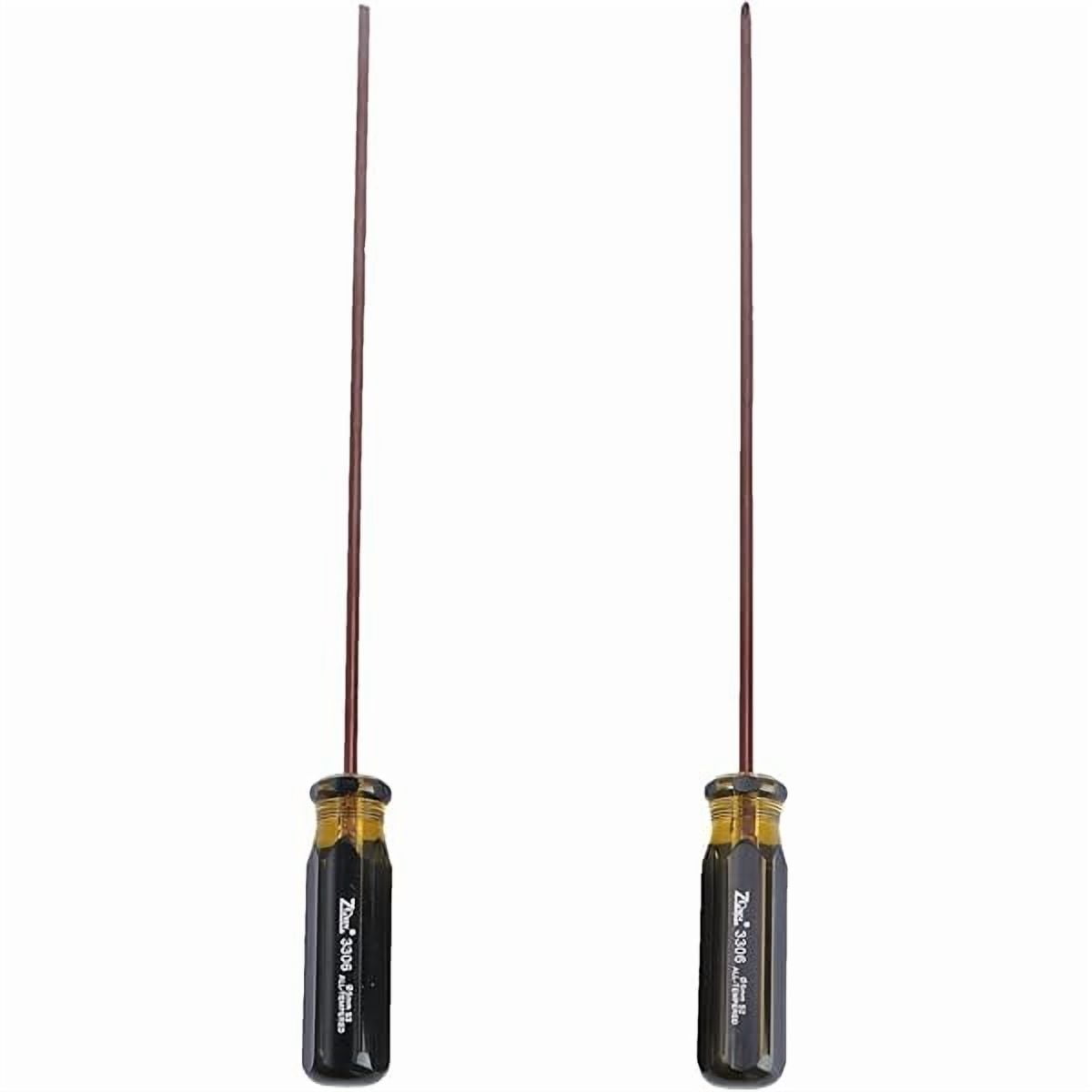 CJB 2PCS Phillips Screwdriver and Slotted Screwdriver 15 Inch Long Screwdriver Set Magnetic Tip Cross Head and Flat Head Screwdriver Set