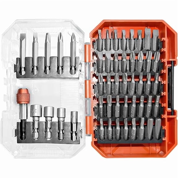 CJB 50-Piece Screwdriver Bit Set with Quick Change Chuck in Tough Case