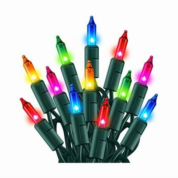 CJB Christmas Mini String Lights, 30FT 150 Incandescent Light Up Fairy Lights with UL Certified Xmas Decorations for Indoor Outdoor Yard Party Christmas Tree Decor (Multi-Colored, 1)