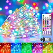 CJB Fairy Lights Color Changing - 22 Color 66FT 200 LED Plug in String Lights with Remote, Halloween String Lights Indoor with 12 Modes, Christmas Fairy Lights for Bedroom Classroom