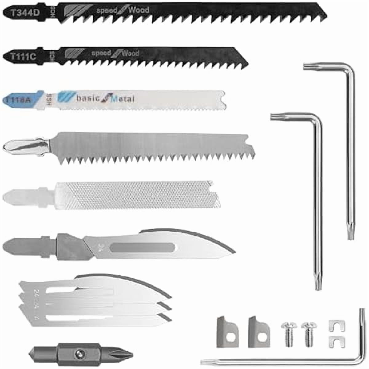 CJB Multitool Pliers Spare Parts Kit, Replaceable Wire Cutter, Screwdriver & Window Breaker And Interchangeable Saws Blade and Scalpel Blades Suitable With Multitool Pliers