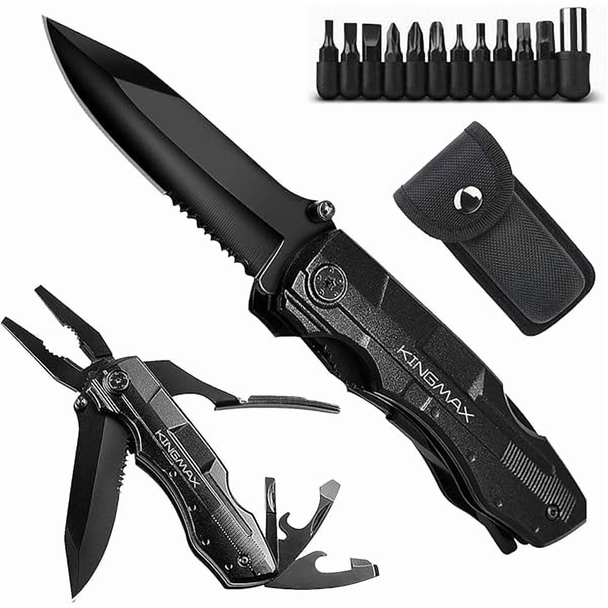 CJB Pocket Knife,Multitool Tactical Knife with Blade,Saw, Plier, Screwdriver, Bottle Opener,Folding Knife Built with Full Stainless Steel,Perfect Tool for Men,Camping,Emergency,Outdoor,Daily Use.
