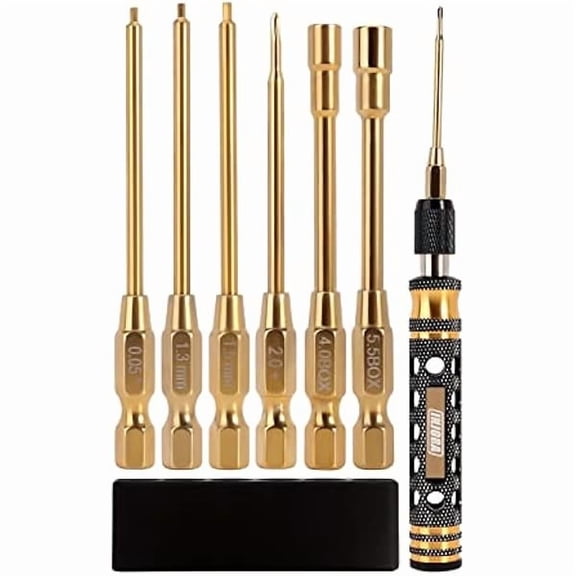 CJB RC Tool Kit 6 in 1 Screwdriver Quick Change Allen Key Hexagon Screwdrivers for SCX24 Gladiator Bronco C10 JLU Deadbolt FMS FCX24 Micro Crawler Car