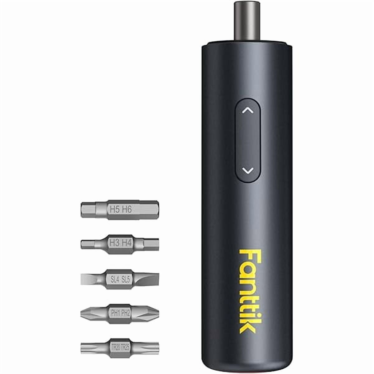 CJB S1 Capsule 3.7V Cordless Screwdriver, Electric Screwdriver, Max 5 N.m, 320 RPM Motor, 5 Pcs Double-Ended Bits, Compact Design, LED Light, 1/4''Hex, Idea Tool for Furniture, Appliances-Grey
