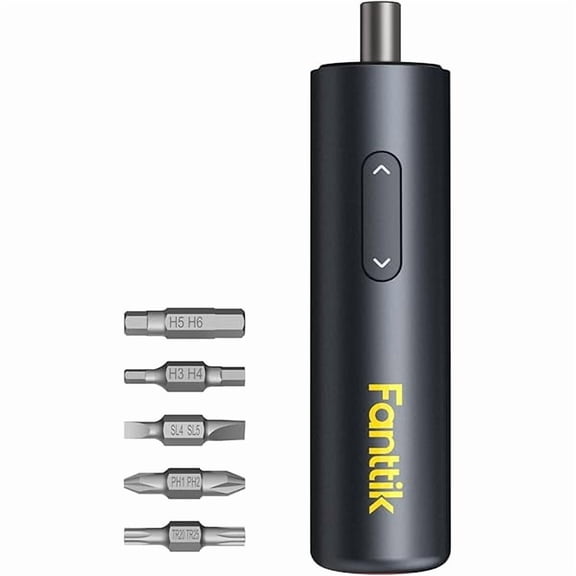 CJB S1 Capsule 3.7V Cordless Screwdriver, Electric Screwdriver, Max 5 N.m, 320 RPM Motor, 5 Pcs Double-Ended Bits, Compact Design, LED Light, 1/4''Hex, Idea Tool for Furniture, Appliances-Grey