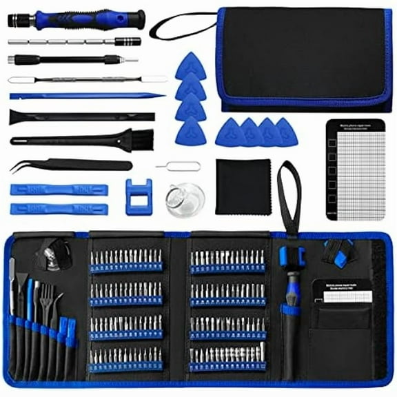 CJB Screwdriver Sets 142-Piece Electronics Precision Screwdriver with 120 Bits Magnetic Repair Tool Kit for iPhone, MacBook, Computer, Laptop, PC, Tablet, PS4, Xbox, Nintendo, Game Console, etc