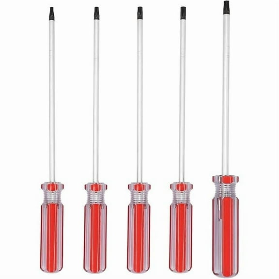 CJB T15 T20 T25 T27 T30 Torx Screwdriver Set, 6inch Magnetic Torx Driver Star Bit Screwdrivers for Computer Repairing, Automobile Tools and Home Appliances,5-Piece