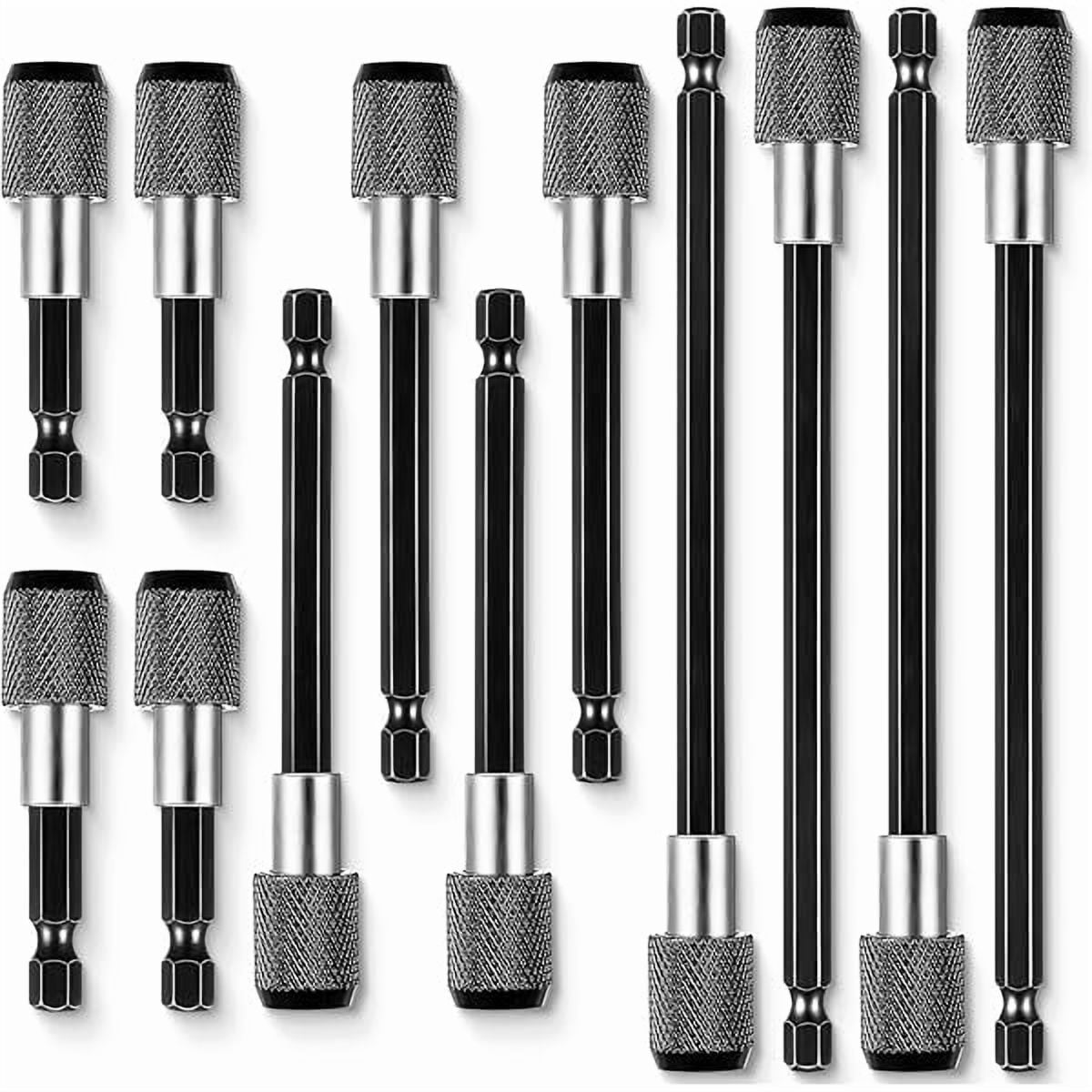 CJB12 Pieces Extender Drill Bit Extension, Bit Holder For Impact Driver, Extension for Drill Quick Release, Socket Screwdriver Holder Magnetic Adapter Set