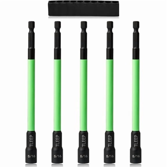 CJB150MM 5/16" Magnetic Power Nut Driver Set, 1/4" Hex Head Drill Bit Set SAE Screwdriver Socket Set, Chrome Vanadium Steel Quick Change Chuck Socket Wrench Nut Setters