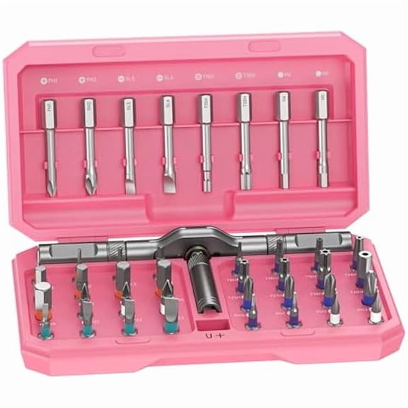 CJB42 in 1 Magnetic Screwdriver, Screwdriver Set, Multi Bit Ratcheting Screwdriver Set with Storage Case Repair Tool Kit for Computer, Eyeglass, Bicycles, Watch, Ring Doorbell, Furniture and DIY