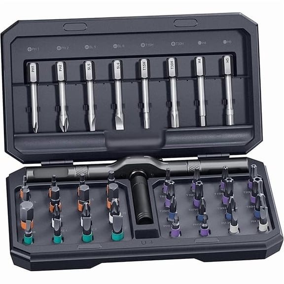CJB42 in 1 Magnetic Screwdriver, Screwdriver Set, Multi Bit Ratcheting Screwdriver Set with Storage Case Repair Tool Kit for Computer, Eyeglass, Bicycles, Watch, Ring Doorbell, Furniture and DIY