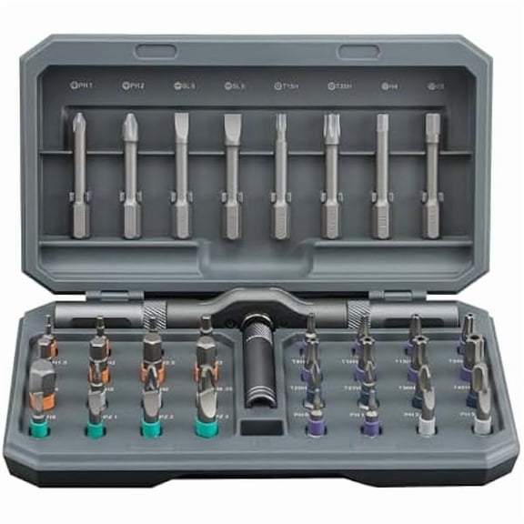 CJB42 in 1 Magnetic Screwdriver Set, DIY Ratchet Screwdriver Set, Removable Self-assembly Precision Screwdriver Kit, Magnetic DIY Precision Tool Kit for PC Laptop Mobile Cell Phone Digital Watch