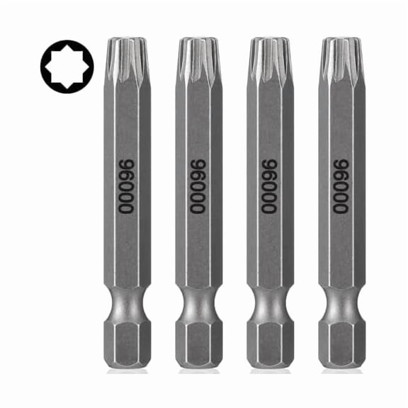 CJB4pcs Spider Driver Bits, 8 Point Star bit 2" Length bits S2 Steel Bit with Magnetic for 8 Point Flathead Fastener, Power Screwdriver Drill Impact Driver