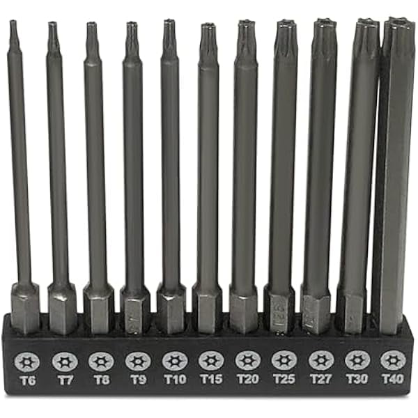 CJBAiyun 11-Piece Shark Vacuum Screwdriver Security Bit Set, S2 Steel Magnetic Security Screwdriver 4 Inch Star Driver Bit Set for Shark Vacuum T6-T40 (100mm Length)