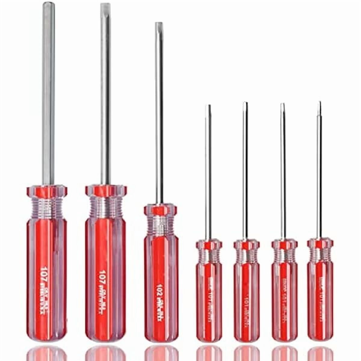 CJBHex Screwdriver Set Metric MM Sizes 7PCS Precision 1.5mm 2.0mm 2.5mm 3.0mm 4.0mm 5.0mm 6.0mm Allen Wrench for TRX4 Arrma Helicopter Drone Boat RC Cars Quadcopters and More (7)
