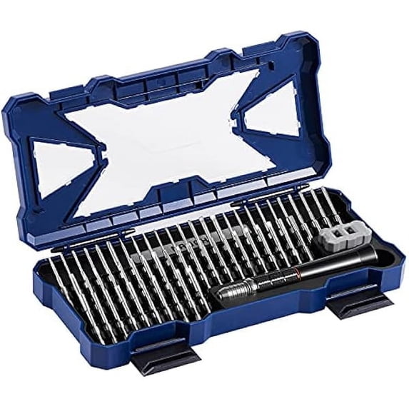 CJBPrecision Screwdriver Set,Premium Ergonomic Screwdriver with 55 High Strength Magnetic Screw Driver Bits for Computer Watches Jewelers and other Small Electronics Repair.
