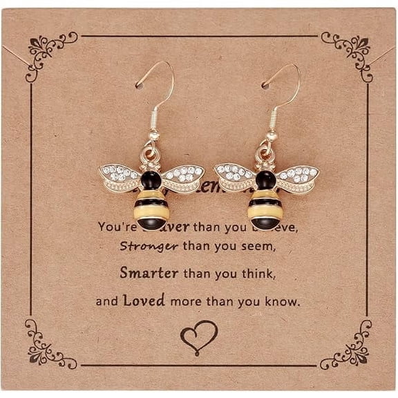 CJBZLC Bee Earrings for Women Gifts Gold Bumble Bee Bumblebee Jewelry Honey Bee Earings