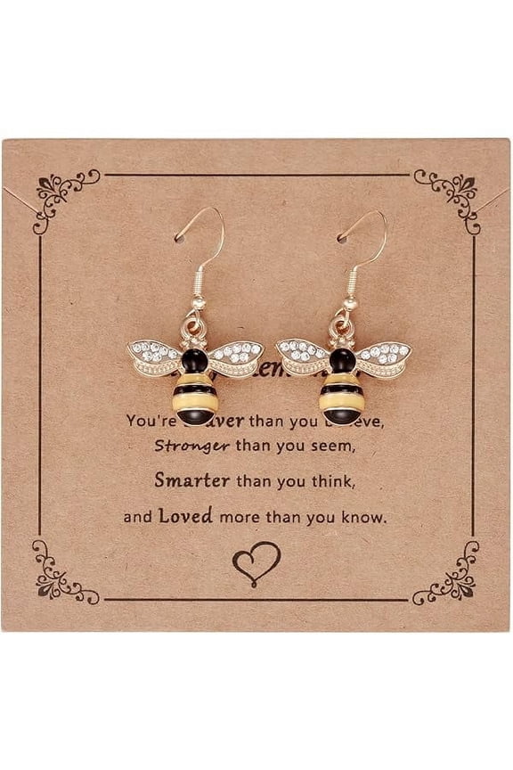 Bee Earrings for Women Gifts Gold Bumble Bee Bumblebee Jewelry Honey Bee Earings