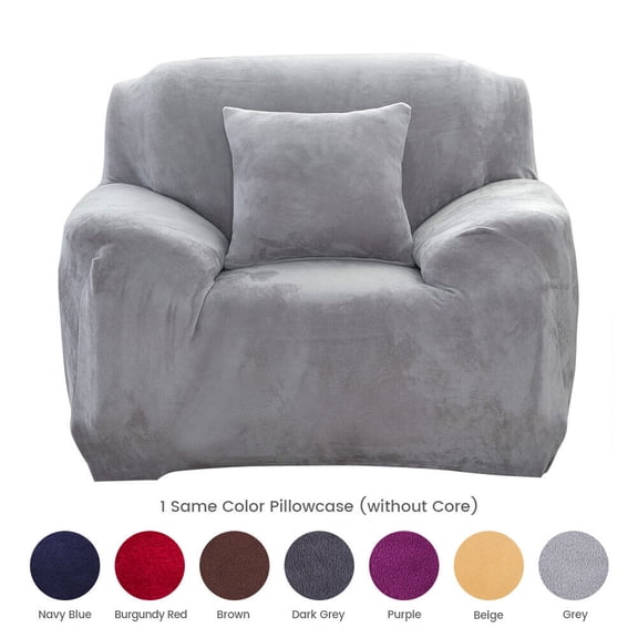CJC 1/2/3/4 Seater Couch Sofa Slipcover Protector Velvet Stretch Plush Thick Sofa Covers