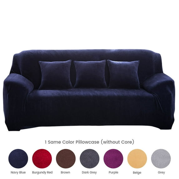 CJC 1/2/3/4 Seater Couch Sofa Slipcover Protector Velvet Stretch Plush Thick Sofa Covers