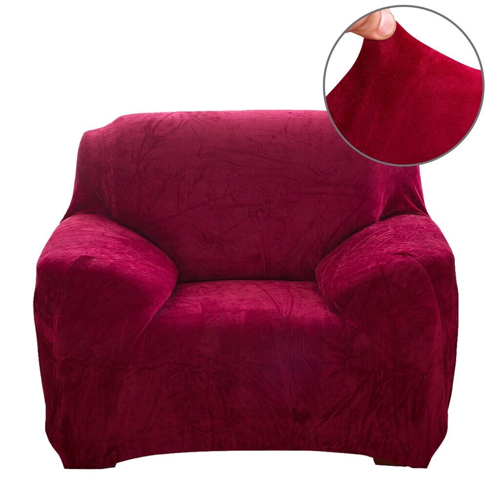 CJC 1/2/3/4 Seater Couch Sofa Slipcover Protector Velvet Stretch Plush