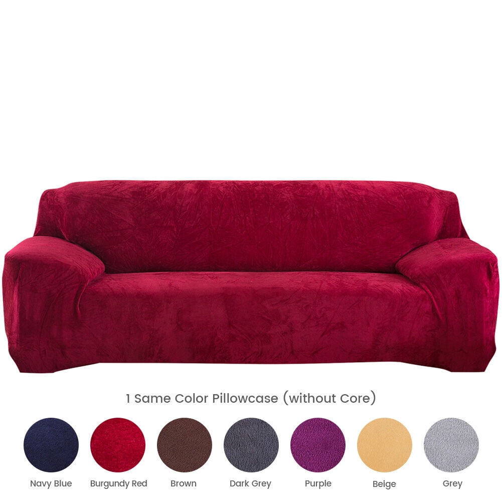 CJC 1/2/3/4 Seater Couch Sofa Slipcover Protector Velvet Stretch Plush Thick Sofa Covers