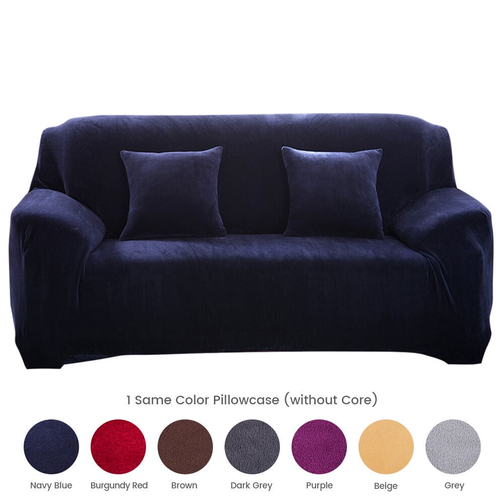 CJC 1/2/3/4 Seater Couch Sofa Slipcover Protector Velvet Stretch Plush Thick Sofa Covers