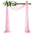 thumbnail image 1 of CJC 1 Panel Wedding Arch Drapes Chiffon Fabric, Sheer Voile Scarf Valance for Arbor Archway Ceremony Party Decor, 1 of 8