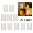 thumbnail image 1 of CJC 10 Pack LED Flameless Pillar Candle with 6 Hours Timer, Ivory Color, No Scent, 1 of 9