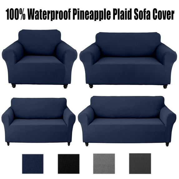 CJC 100% Waterproof Couch Cover Dual Waterproof Chair Cover Sofa Cover Stretch Jacquard Sofa Slipcover Furniture Protector for Kids, Pets（4 colors）