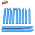 thumbnail image 1 of CJC 11 Pcs Carbide Tip Tipped Cutter Tool Bit Cutting Set, Suitable for Ordinary Lathe and CNC Lathe, 12mm Metal Lathe Tools, 1 of 4