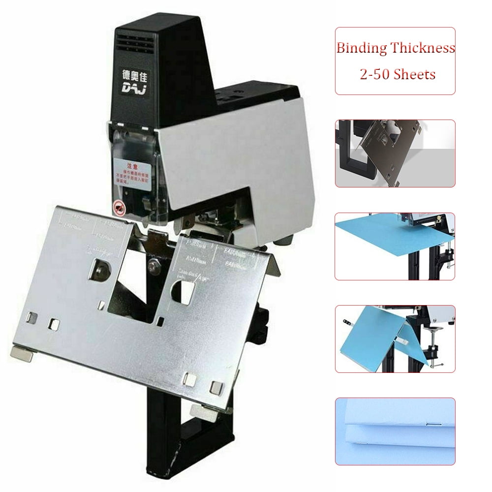 CJC 110V Electric Saddle Stapler Rapid 106 Heavy Duty Binding Machine Single-Head Stitcher 2-50 Sheets