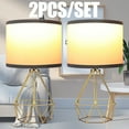 thumbnail image 1 of CJC 2 Pack Table Lamp 16" Modern Table Desk Lamp for Bedroom Living Room Hollowed Out Base, 1 of 10