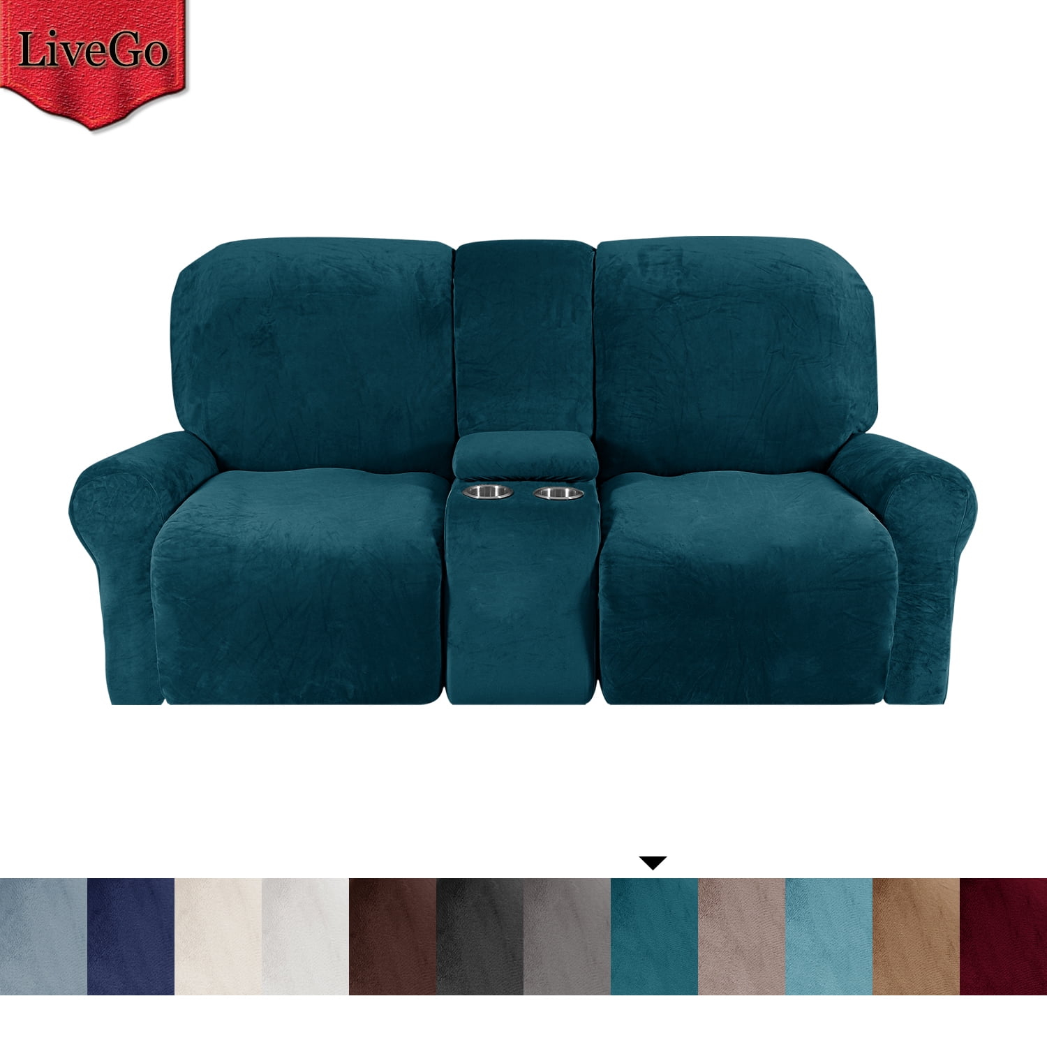Center Console Sofa And Loveseat Covers Amazon CJC Seater Velvet