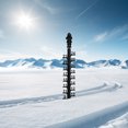 thumbnail image 1 of CJC 24" Snow Gauge, Snowflake Snowfall Measuring Gauge, Handmade Metal Snow Measuring Stick (Santa Claus), 1 of 10