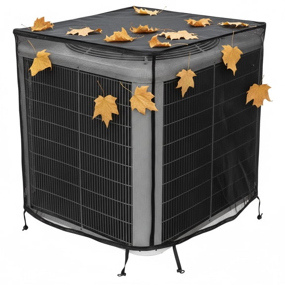 CJC 28" x 28" x 32" Outdoor Air Conditioner Cover, Mesh Cover with 600D Detachable Waterproof Top, All-Season AC Protector Against Leaves, Debris for Outside Central Unit