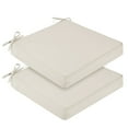 thumbnail image 1 of CJC 2PCS Outdoor Chair Cushions, Waterproof Outdoor Seat Cushions for Patio Furniture, Patio Chair Pads with Handle and Ties, 19" x 19" (Beige), 1 of 14