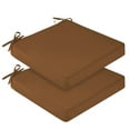 thumbnail image 1 of CJC 2PCS Outdoor Chair Cushions, Waterproof Outdoor Seat Cushions for Patio Furniture, Patio Chair Pads with Handle and Ties, 19" x 19" (Brown), 1 of 14