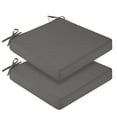 thumbnail image 1 of CJC 2PCS Outdoor Chair Cushions, Waterproof Outdoor Seat Cushions for Patio Furniture, Patio Chair Pads with Handle and Ties, 19" x 19" (Dark Grey), 1 of 7