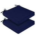 thumbnail image 1 of CJC 2PCS Outdoor Chair Cushions, Waterproof Outdoor Seat Cushions for Patio Furniture, Patio Chair Pads with Handle and Ties, 19" x 19" (Navy Blue), 1 of 14