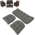 thumbnail image 1 of CJC 3 Piece Wicker Chair Cushions, Patio Loveseat and Chair Seat Cushion Set for Outdoor Indoor Furniture, Gray, 1 of 8