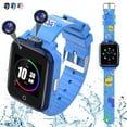thumbnail image 1 of CJC 4G Kids Smart Watch Phone, Touch Screen Smartwatch with Dual Camera, GPS, WiFi, Video Voice, SOS, Classroom Mode, Digital Wrist Watch Support SIM, Blue, 1 of 7