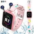 thumbnail image 1 of CJC 4G Kids Smart Watch Phone, Touch Screen Smartwatch with Dual Camera, GPS, WiFi, Video Voice, SOS, Classroom Mode, Digital Wrist Watch Support SIM, Pink, 1 of 7
