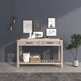 thumbnail image 1 of CJC 63" Console Table Storage Sideboard for Living Room Entryway Hallway - Gray Walnut, 1 of 9