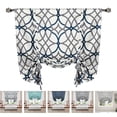 thumbnail image 1 of CJC Adjustable Printed Tie up Curtain - Morocco Thermal Insulated Blackout Curtains - for Window Door Home Kitchen, 5 Colors, 1 of 9
