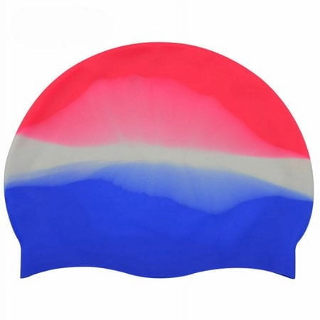 CJC Adult Silicone Swimming Cap Premium Ear Protector Elastic Waterproof Caps, (Mixed Color, 23cm*19.5cm)